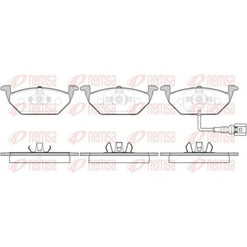 Sada brzdových platničiek kotúčovej brzdy REMSA 0633.41