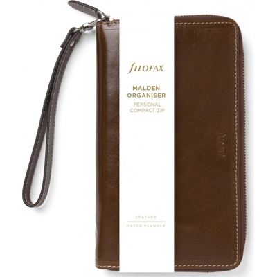 Filofax Malden Compact Zip A6 týdenní 2024 hnědý