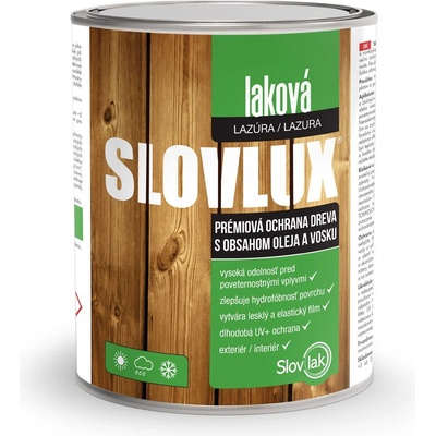 Slovlux laková lazura na dřevo 5 l Zlatý dub