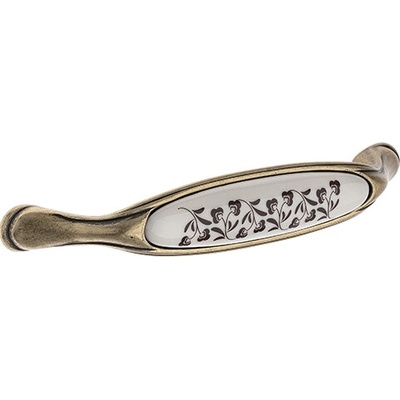 TULIP Margarita 128 mm starozlatá/porcelán/motív