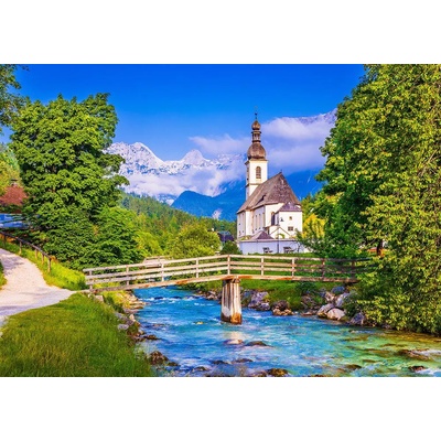 Enjoy - Puzzle Small Church in Ramsau, Germany - 1 000 piese