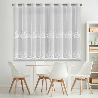 Záclona JASMINA s výšivkou 350x150cm - biela