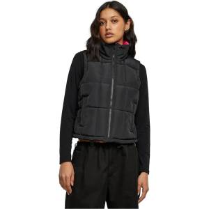 Urban classics Потник Urban classics Reversible Cropped Puffer vest - Black (Black / Fuchsia)