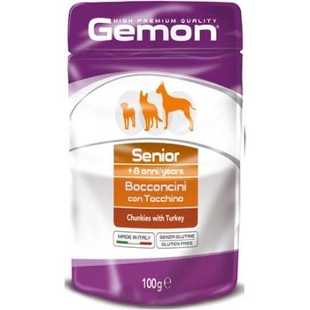 Gemon Хапки за кучета Gemon Senior Turkey - 0.1кг