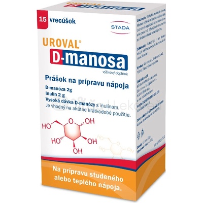 Walmark Uroval D manosa prášok na prípravu nápoja vrecúška 15 ks