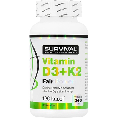 Survival Vitamin D3 + K2 120 kapslí