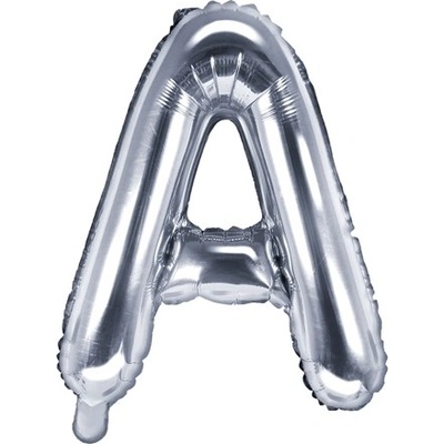 PartyDeco Fóliové písmeno A stříbrné 35 cm