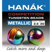 Hanák tungstenové hlavičky Metallic dúhové 20ks 3mm