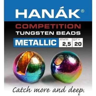 Hanák tungstenové hlavičky Metallic dúhové 20ks 3mm