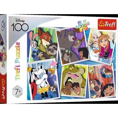 TREFL Disney 100 let Postavičky Disney 200 dielov