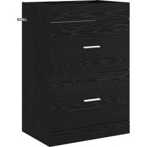 vidaXL Кабинет под мивка за баня Черен дъб 56 x 37, 5 x 81 см (890705)