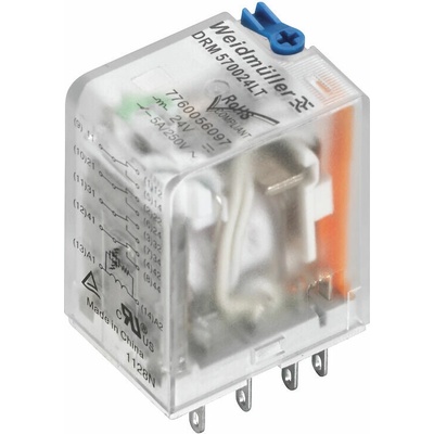 Weidmüller DRM570024LT/4CO/24V DC, 7760056097 zátěžové relé, monostabilní, 1 cívka, 250 V/AC, 5 A, 20 ks
