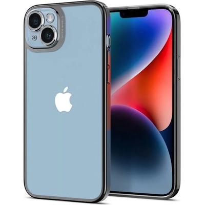 Spigen Optik Crystal Case - тънък силиконов (TPU) калъф за iPhone 14 (сив-прозрачен)