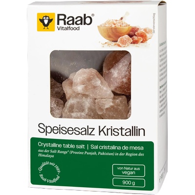 Raab Vitalfood GmbH Кристална трапезна сол на парченца - 900 г