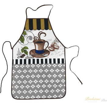 Praktik zástěra Kafe modrohnědé