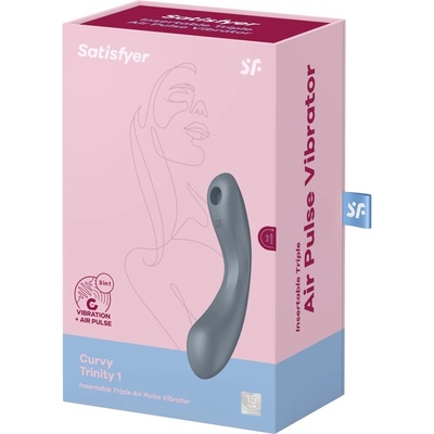 Satisfyer Curvy Trinity 1 синьо сив