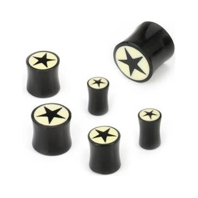 Šperky4U plug od ucha hvězda PL01074-05
