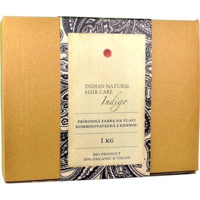 Indian Natural Hair Care Henna & 3x Indigo tmavo hnedá 1 kg