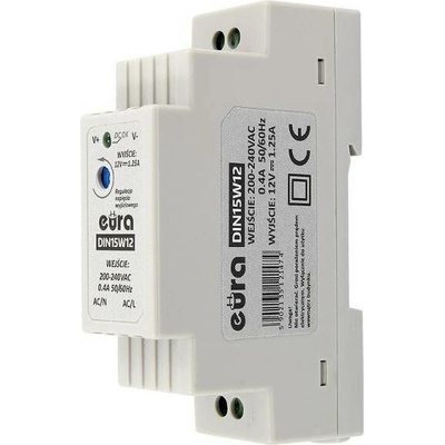 EURA DIN15W12 12V 1,25 A STEJNOSMĚRNÝ NAPÁJECÍ ZDROJ