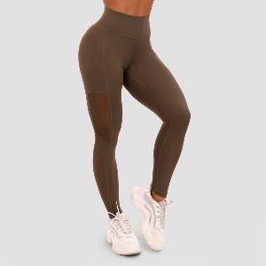 GymBeam Дамски клин Mesh Panel Olive M
