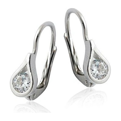 Infinitysilver stříbrné náušnice s bílým zirkonem kapky KE5BZp