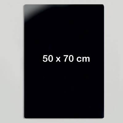 B2B Partner Skleněná magnetická tabule na zeď, černá, 700 x 500 mm
