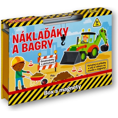 Náklaďáky a bagry - Box s magnety