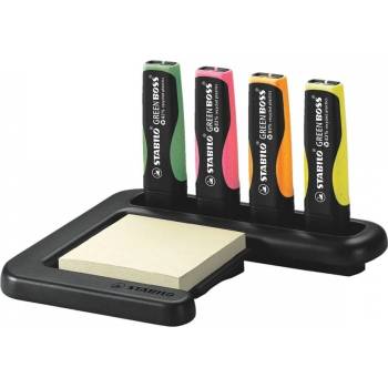 STABILO Настолен комплект текст маркери, Stabilo Green Boss ST6070/04, 4 цвята (ST6070/04)