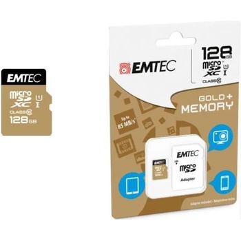 Image 1 of EMTEC microSDXC Gold 128GB Class 10 ECMSDM128GXC10GP