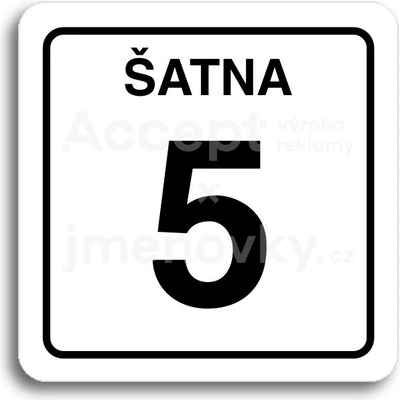 ACCEPT Piktogram šatna 5 - bílá tabulka - černý tisk
