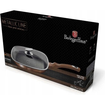 BerlingerHaus grilovací s mramorovým povrchem Rosegold Metallic Line 28 cm