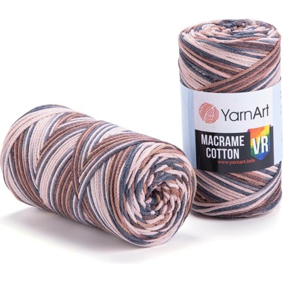 Yarn Art Macrame Cotton VR 928 šedá, béžová, hnědá