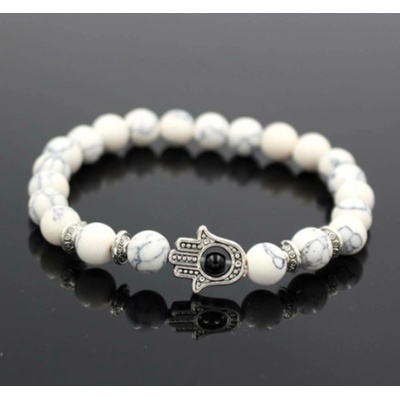 Woodrow náramek z korálků Hamsa ruka Fátimy MB 2346