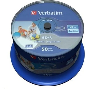 Verbatim BD-R SL Datalife (50-пакет)Blu-Ray/Spindle/6x/25GB БЯЛА СИНЯ ПОВЪРХНОСТ (43838)