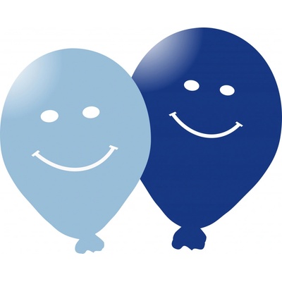 Balonky.cz Balonky s potiskem smajlik modré