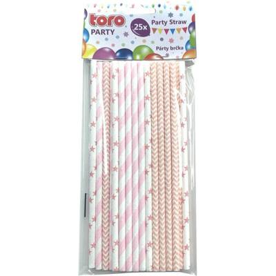 Toro BRČKA PAPÍROVÁ 19,7CM, 25KS ŘŮŽOVÁ 3ASS