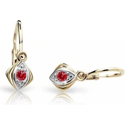 Cutie Jewellery zlaté detské náušnice C1897-10-X-1 červená