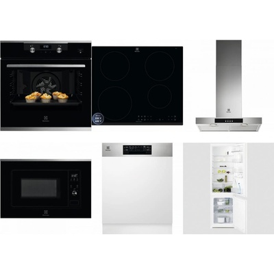 Set Electrolux KODEH70X + LIR60433B + LFT426X + LMS2203EMX + EEM48300IX + LNT3LF18S