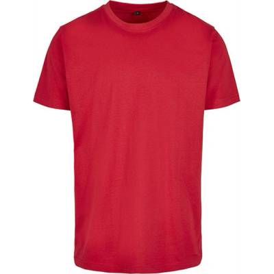 Build Your Brand pánske tričko s okrúhlym výstrihom BY004 City red