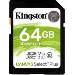 Kingston SDXC Canvas Select Plus 64GB C10/UHS-I SDS2/64GB/MKS64GCP