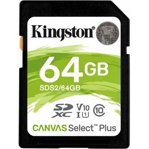 Kingston SDXC Canvas Select Plus 64GB C10/UHS-I SDS2/64GB/MKS64GCP