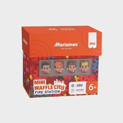 Marioinex Waffle mini bloky Požárna stanica 280 ks