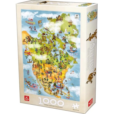 D-Toys - Puzzle Cartoon Collection - USA - 1 000 piese