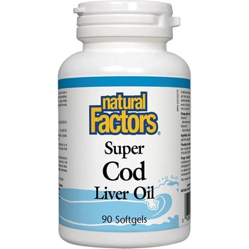 Natural Factors Super Cod Liver Oil, 1100 mg, 90 капсули, Natural Factors (1020 NF)