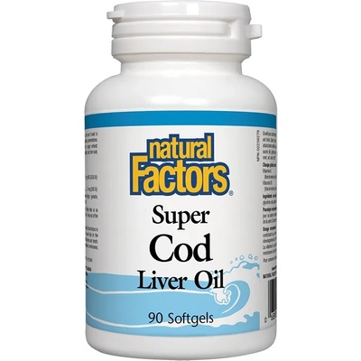 Natural Factors Super Cod Liver Oil, 1100 mg, 90 капсули, Natural Factors (1020 NF)