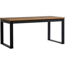 DOLMAR Jídelní stůl rozkládací - LAMELO LA14, 160/240 x 90, dub votan/matná černá