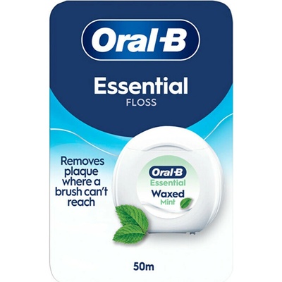 Oral-B Essential Floss Mint voskovaná dentální nit s mátovou příchutí 50 m