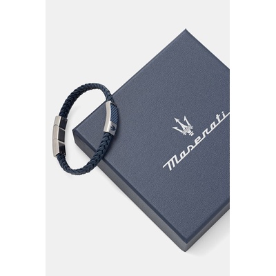 MASERATI гривна мъжка от кожа recycled leather (jm4249ik01)
