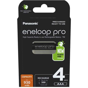 Panasonic 4 бр. Panasonic Eneloop PRO NEW R03/AAA 930mAh BK-4HCDE/4BE (5410853064244)