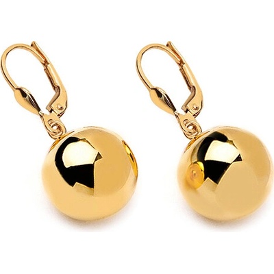 iZlato Forever Náušnice s visiacou guľôčkou 11 mm v žltom zlate, 14K IZ12482